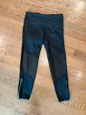 Gap Black Women's Mesh-Panel Active Leggings
